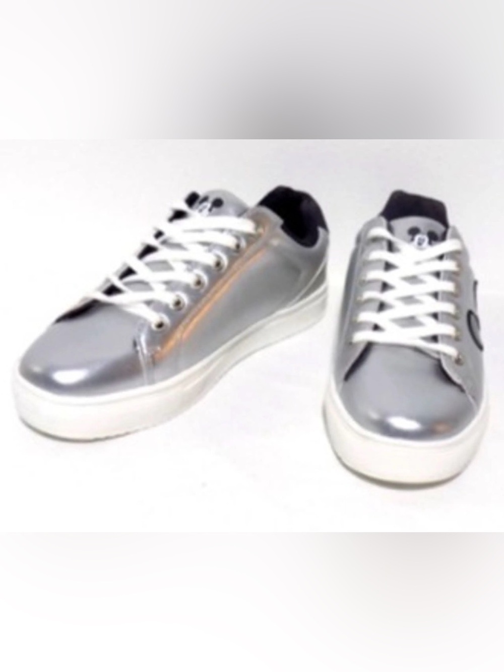 Disney Silver Sneakers with Black Accents